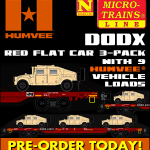 MTL | DDOX HUMVEE Flat Car Set