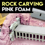 Rock Carving In Pink Foam
